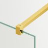 Walk-In Duschwand Ultra-Slim, 8 mm Sicherheitsglas, Maße 80-120x200 cm, mattgoldenes Profil, Nano Easy Clean, Matia