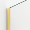 Walk-In Duschwand Ultra-Slim, 8 mm Sicherheitsglas, Maße 80-120x200 cm, mattgoldenes Profil, Nano Easy Clean, Matia
