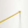 Walk-In Duschwand Ultra-Slim, 8 mm Sicherheitsglas, Maße 80-120x200 cm, mattgoldenes Profil, Nano Easy Clean, Matia