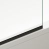 Duschwand für die Badewanne, feststehend, transparent, Mattschwarz-Profile, Sicherheitsglas 8 mm, 80-90x150 cm, Nora
