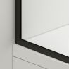 Duschwand für die Badewanne, feststehend, transparent, Mattschwarz-Profile, Sicherheitsglas 8 mm, 80-90x150 cm, Nora