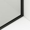 Duschwand für die Badewanne, feststehend, transparent, Mattschwarz-Profile, Sicherheitsglas 8 mm, 80-90x150 cm, Nora