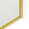 Duschwand für die Badewanne, feststehend, transparent, Mattgold-Profile, 8 mm Sicherheitsglas, 80-90x150 cmm, Nora