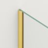 Duschwand für die Badewanne, feststehend, transparent, Mattgold-Profile, 8 mm Sicherheitsglas, 80-90x150 cmm, Nora