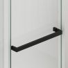 Walk-In Duschwand, 6 mm Sicherheitsglas, 2 Elemente, gleitend, Maße 100-120x200 cm, Mattschwarz, Benito