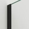 Walk-In Duschwand, 6 mm Sicherheitsglas, 2 Elemente, gleitend, Maße 100-120x200 cm, Mattschwarz, Benito