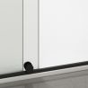 Walk-In Duschwand, 6 mm Sicherheitsglas, 2 Elemente, gleitend, Maße 100-120x200 cm, Mattschwarz, Benito