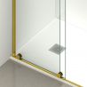 Walk-In Duschwand, 6 mm Sicherheitsglas, 2 Elemente, gleitend, Maße 100-120x200 cm, Mattgold, Benito