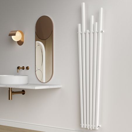 Heizkörper, Weiß, 180x42cm, 687 W, 6 Elemente, Stahl, Modernes Design, Enes Heizkörper, Weiß, 180x42cm, 687 W, 6 Elemente, Stahl, Modernes Design, Enes