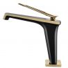 Waschbeckenarmatur Elado, Schwarz-Gold, Waschbeckenmontage