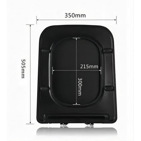Duroplast-Deckel mit Soft-Close für WC-Becken Alfonso Mattschwarz