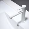 Waschbeckenarmatur EGO-Tiona White, Waschbeckenmontage, Weiß, mit Perlator, außergewöhnliches Design