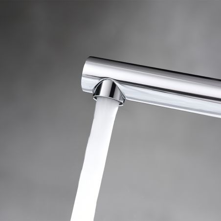 Waschbeckenarmatur EGO-Tiona Chrome High, Aufsatzmontage, Chrom, mit Perlator, außergewöhnliches Design