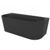 Freistehende Badewanne, Sanitäracryl, glänzend Schwarz, 170x75 cm, Wärmedämmung, Joe