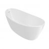 Freistehende Badewanne, Sanitäracryl, glänzend Weiß, 170x75 cm, Wärmedämmung, Ania