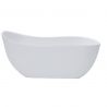 Freistehende Badewanne, Acryl, inklusive Ablaufventil, glänzend Weiß, 180x75 cm, Liza