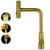Küchenarmatur, ausziehbare Brause, 3 Sprüharten, 360° schwenkbarer Auslauf, mit Perlator, Edelstahl, Mattgold, Safari