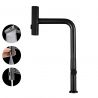 Küchenarmatur, ausziehbare Brause, 3 Sprüharten, 360° schwenkbarer Auslauf, mit Perlator, Edelstahl, Schwarz, Sahara