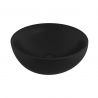 Waschbecken, Durchmesser 45 cm, Mattschwarz, Power Colour, Aufsatzmontage, Sanitärkeramik, Michael