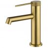 Waschbeckenarmatur, Mattgold, Waschbeckenmontage, Messing, Apolo