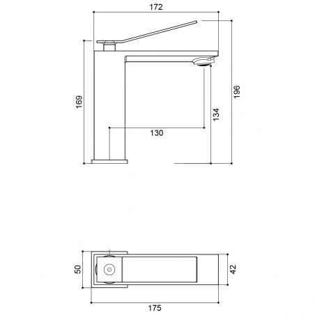 Waschbeckenarmatur Mattschwarz, mit Perlator, Waschbeckenmontage, Delos