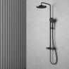 Duschsystem, Badewannenarmatur, 3 Funktionen, Wandmontage, Mattschwarz, Apolo Duschsystem, Badewannenarmatur, 3 Funktionen, Wandmontage, Mattschwarz, Apolo