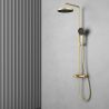 Duschsystem, Badewannenarmatur, 3 Funktionen, Wandmontage, Auriu Mat, Apolo