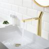 Waschbeckenarmatur Pilar, Mattgold, Höhe 31,5 cm, Aufsatzmontage
