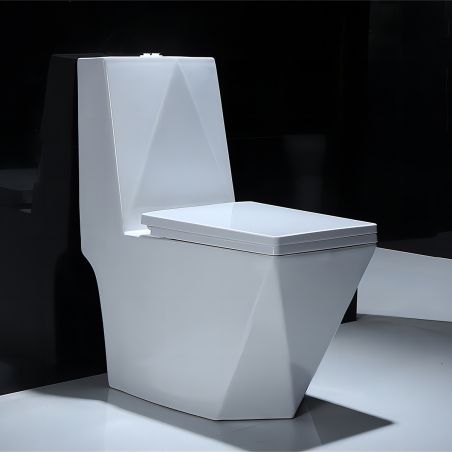 WC Enrico, SifonFlush, Weiß, 68x37 cm, Tank inklusive, Bodenmontage, Abdeckung mit Soft-Close inklusive