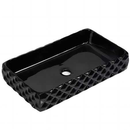 Waschbecken, Schwarz, 63x34...
