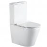 Toilettenschüssel EGO Dario, Rimless, Tank inklusive, 2-St., Weiß glänzend, Bodenmontage, Duroplast Slim Soft-Close-Deckel inkl.