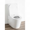 Toilettenschüssel EGO Dario, Rimless, Tank inklusive, 2-St., Weiß glänzend, Bodenmontage, Duroplast Slim Soft-Close-Deckel inkl.