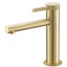 Waschbeckenarmatur Tiona, Mattgold, Höhe 18 cm, Waschbeckenmontage