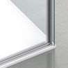 Duschkabine, fester Wand und Schiebetür, 6 mm Sicherheitsglas, 70-90 x 100-160 cm, Profil und Griff in Chrom, Hanes
