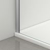 Duschkabine, fester Wand und Schiebetür, 6 mm Sicherheitsglas, 70-90 x 100-160 cm, Profil und Griff in Chrom, Hanes