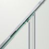 Duschkabine, fester Wand und Schiebetür, 6 mm Sicherheitsglas, 70-90 x 100-160 cm, Profil und Griff in Chrom, Hanes