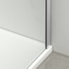 Duschkabine, fester Wand und Schiebetür, 6 mm Sicherheitsglas, 70-90 x 100-160 cm, Profil und Griff in Chrom, Hanes