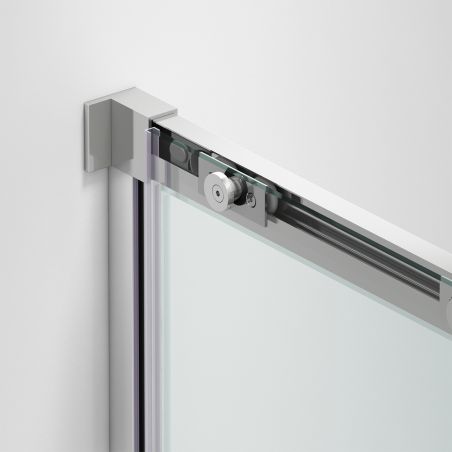 Duschkabine, 2 Schiebetüren, 6 mm Sicherheitsglas, 80-100 x 80-100 cm, Chromprofil, Medea