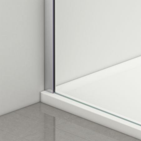 Duschkabine, 2 Schiebetüren, 6 mm Sicherheitsglas, 80-100 x 80-100 cm, Chromprofil, Medea