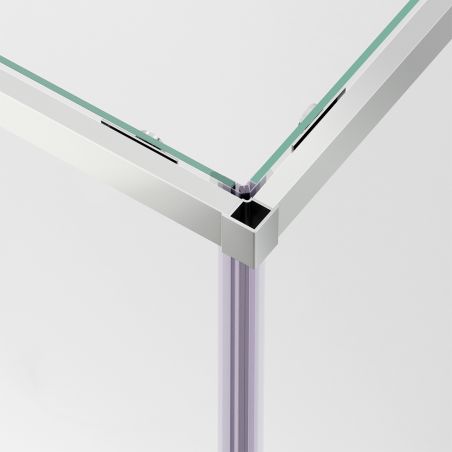 Duschkabine, 2 Schiebetüren, 6 mm Sicherheitsglas, 80-100 x 80-100 cm, Chromprofil, Medea