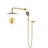 Duschsystem, 2 Funktionen, Objektträger, Einbaumontage, Mattgold, Apolo