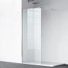 Walk-In Duschwand Ultra-Slim, 8 mm Sicherheitsglas, Maße 80-120x200 cm, verchromtes Profil, Nano Easy Clean, Matia