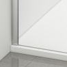 Walk-In Duschwand Ultra-Slim, 8 mm Sicherheitsglas, Maße 80-120x200 cm, verchromtes Profil, Nano Easy Clean, Matia