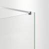 Walk-In Duschwand Ultra-Slim, 8 mm Sicherheitsglas, Maße 80-120x200 cm, verchromtes Profil, Nano Easy Clean, Matia