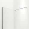 Walk-In Duschwand Ultra-Slim, 8 mm Sicherheitsglas, Maße 80-120x200 cm, verchromtes Profil, Nano Easy Clean, Matia