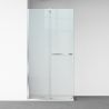 Walk-In Duschwand, 6 mm Sicherheitsglas, 2 Elemente, gleitend, Maße 100-120x200 cm, Chrom, Benito