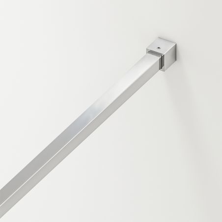 Walk-In Duschwand, 6 mm Sicherheitsglas, 2 Elemente, gleitend, Maße 100-120x200 cm, Chrom, Benito