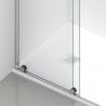 Walk-In Duschwand, 6 mm Sicherheitsglas, 2 Elemente, gleitend, Maße 100-120x200 cm, Chrom, Benito