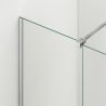 Walk-In Duschwand, 6 mm Sicherheitsglas, 2 Elemente, gleitend, Maße 100-120x200 cm, Chrom, Benito