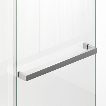 Walk-In Duschwand, 6 mm Sicherheitsglas, 2 Elemente, gleitend, Maße 100-120x200 cm, Chrom, Benito